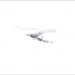 Into The White – Kjerulfbreen, Linoldruck auf Papier, 50.0 x 70.0 cm, Svalbard 2016