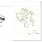 Sketchbookdiary – Svalbard,  Digitaldrucke nach Tagebuchskizzen, nachbearbeitet, Bleistift, Aquarell, je 10.0 x 15.0 cm, 2016