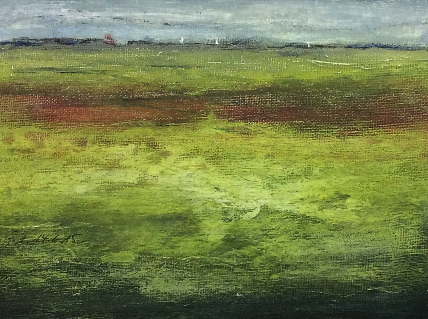 "Hiddensee", Acryl ,23 x 18 cm, 2015