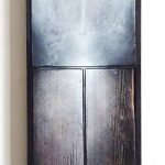 „N-ach-t“, Schinkenbrett, Holz, Lappen, Acryl, 2005 93 x 29 cm