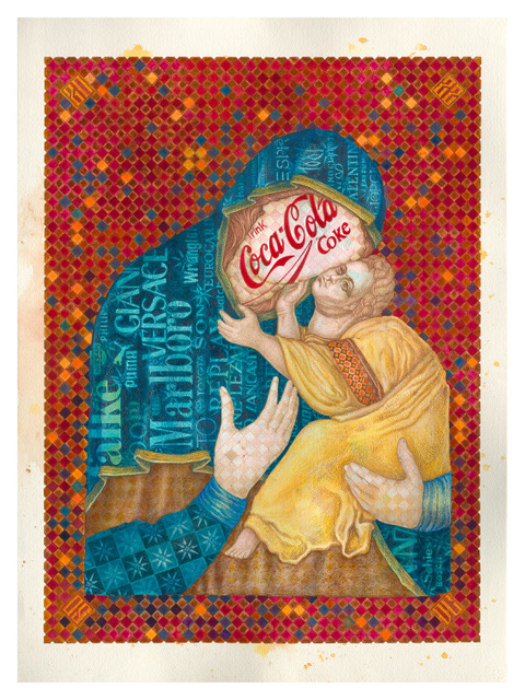 Madonna, Acryl Mischtechnik, 2022, 56 x 75 cm